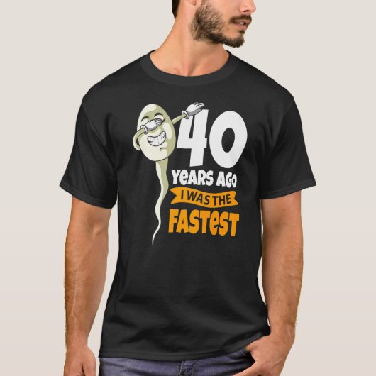 40 jaar geleden was ik de snelste 40e verjaardag v t-shirt (Voorkant)