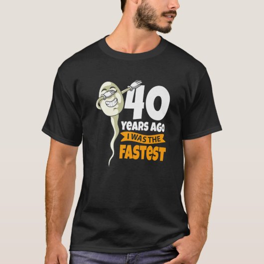 40 jaar geleden was ik het snelst - 40e verjaardag t-shirt (Voorkant)