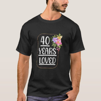 40 Jaar Geliefd Echtgenoot Vrouw 40e Huwelijksverj T-shirt