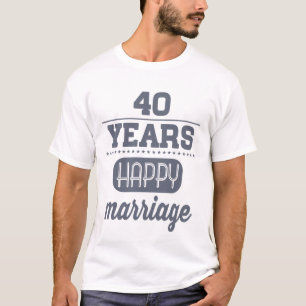 40 jaar gelukkig huwelijk t-shirt
