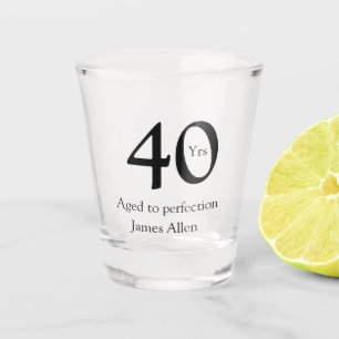 40 jaar gerijpt tot perfecte verjaardagsnaam eenvo shot glas