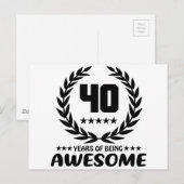 40 jaar geweldig briefkaart (Voorkant / Achterkant)
