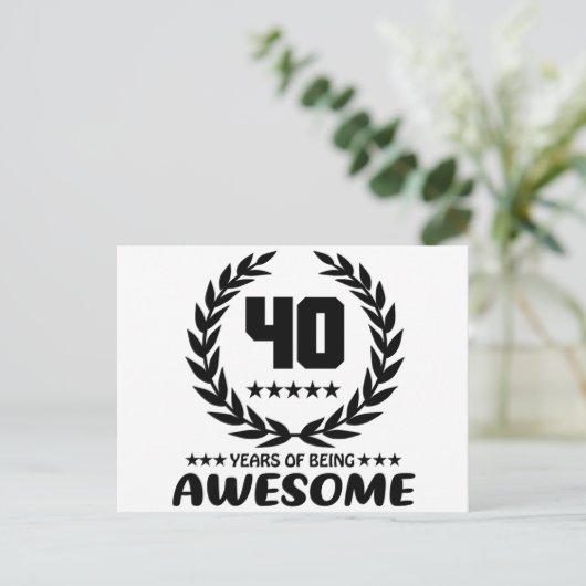 40 jaar Geweldige Briefkaart (Staand voorkant)