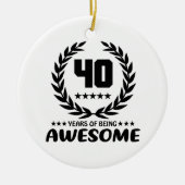 40 jaar Geweldige Keramisch Ornament (Voorkant)