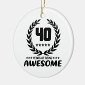 40 jaar Geweldige Keramisch Ornament (Links)