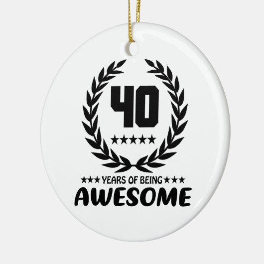 40 jaar Geweldige Keramisch Ornament (Links)