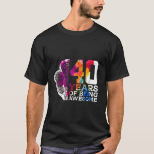 40 JAAR GEWELDIGE LACROSSE 40E VERJAARDAG T-SHIRT