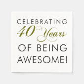 40 jaar Geweldige Servet (Voorkant)