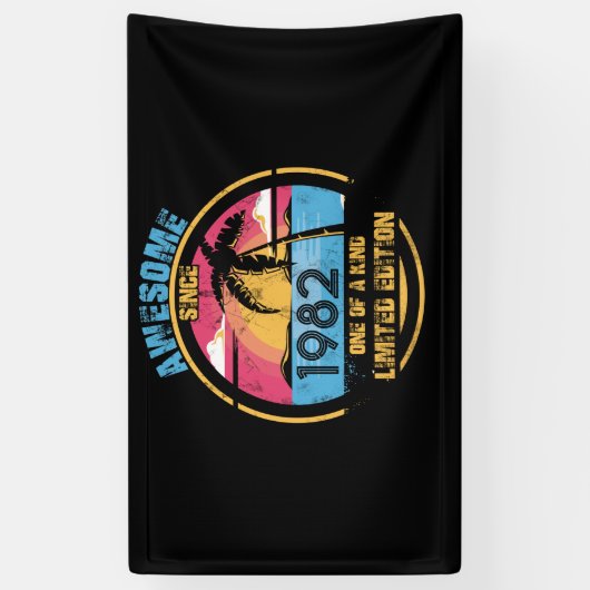 40 jaar Geweldige sinds 1982 40e verjaardag Spandoek (Verticaal)