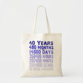 40 jaar geweldige sinds 40 jaar tote bag
