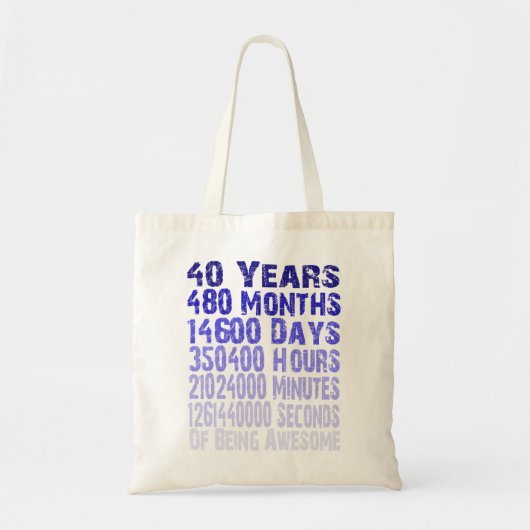 40 jaar geweldige sinds 40 jaar tote bag (Voorkant)