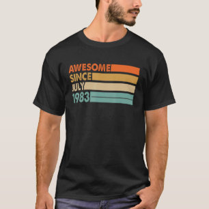 40 jaar Geweldige sinds juli 1983 40e verjaardag T-shirt