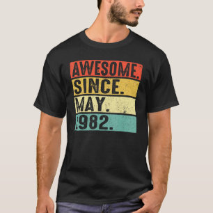 40 jaar Geweldige sinds mei 1982 40e verjaardag T-shirt