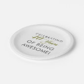 40 jaar Geweldige vieren Papieren Bordje (Gekanteld)