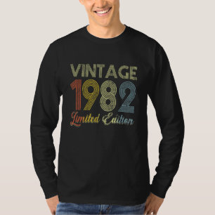 40 jaar Geweldige Vintage 1982 Retro 40th T-shirt