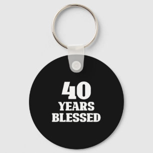 40 jaar gezegend 40e verjaardag christelijk religi sleutelhanger