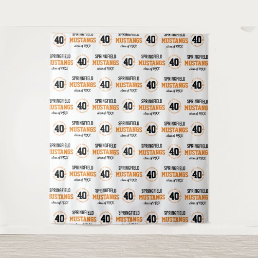 40 Jaar Heruniedagsfeest Step Repeat Achtergrond Wandkleed (Voorkant)