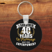 40 jaar huwelijk 40e trouwdag sleutelhanger (Voorkant)
