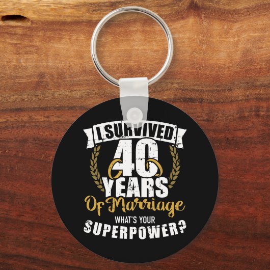 40 jaar huwelijk 40e trouwdag sleutelhanger (Voorkant)