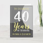 40 jaar huwelijk vieren kaart (Voorkant)