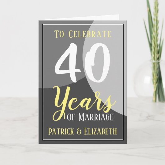 40 jaar huwelijk vieren kaart (Voorkant)
