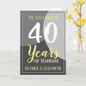 40 jaar huwelijk vieren kaart (Gele Bloem)