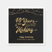 40 JAAR IN DE 40e Jubileum LICHTEN Servet (Voorkant)