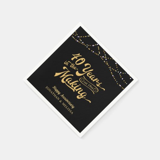 40 JAAR IN DE 40e Jubileum LICHTEN Servet (Hoek)