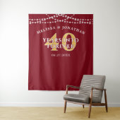 40 JAAR IN DE EEUWIGHEID Ruby Jubileum Achtergrond Wandkleed (In situ)