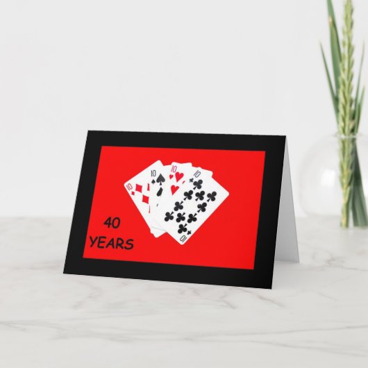 40 jaar is een grote Jubileum voor deals Kaart (Voorkant)