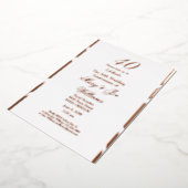 40 jaar Jubilee Birthday 40th Wedding Jubileum Folie Uitnodiging (Gedraaid)