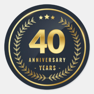 40 jaar Jubileum Classic Round Sticker