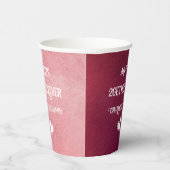 40 jaar Jubileum Waterverf Ruby Wedding Papieren Bekers (Rechts)