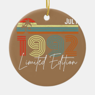 40 jaar juli 1982 vintage limited edition keramisch ornament