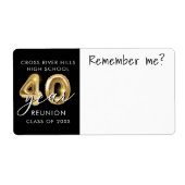 40 jaar klasse reünie naamplaatje Remember Me Etiket (Voorkant)