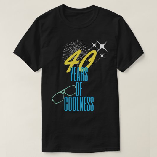 40 jaar koelte t-shirt (Design voorkant)