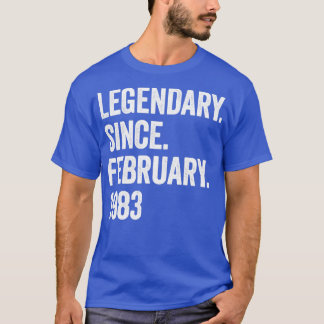 40 jaar Legendary sinds februari 1983 40e geboorte T-shirt