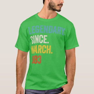40 jaar Legendary sinds maart 1983 40e verjaardag2 T-shirt
