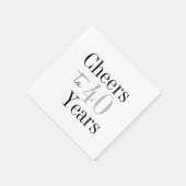 40 jaar Minimal Silver Party Servet (Hoek)