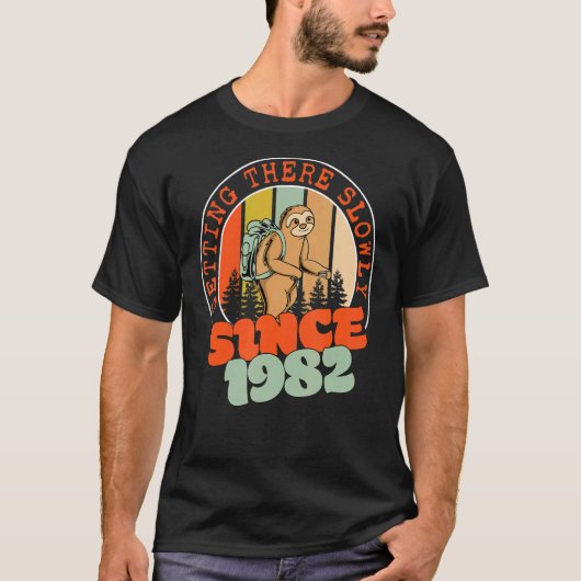 40 jaar na de 40e geboorte in 1982 langzaam t-shirt (Voorkant)