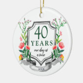 40 jaar obriety Jubileum Personalized Sober Keramisch Ornament (Links)