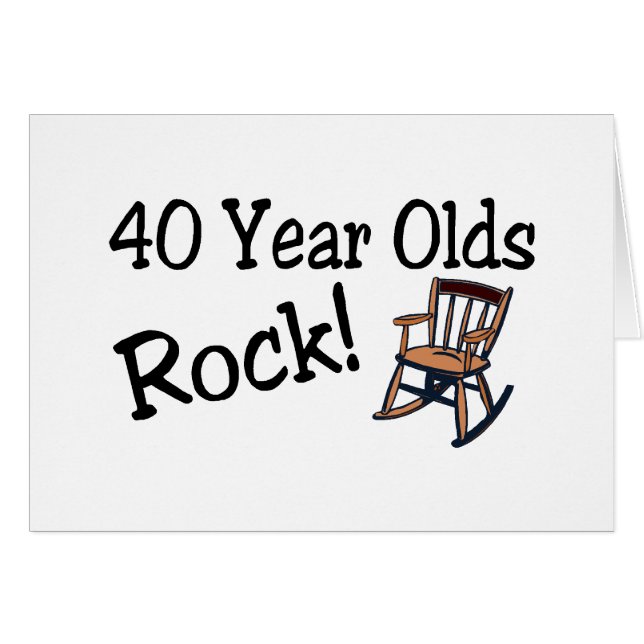 40 jaar Olds Rock (rotsstoel) (Voorkant Horizontaal)