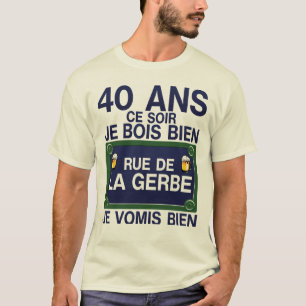 40 jaar op de witte straat t-shirt
