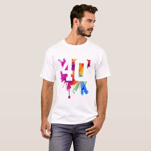 40 JAAR OUD 40STE VERJAARDAG T-SHIRT (Voorkant volledig)