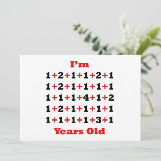 40 jaar oud B rood Kaart (Staand voorkant)