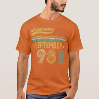 40 jaar oud cadeau Geweldige sinds september 1982  T-shirt