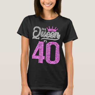 40 Jaar Oud Deze Koningin is 40e Verjaardag diaman T-shirt