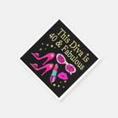 40 JAAR OUD EN EEN FABULOUS DIVA SERVETTEN (Hoek)