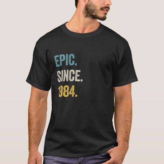 40 jaar oud episch sinds 1984 40e verjaardag Long  T-shirt (Voorkant)