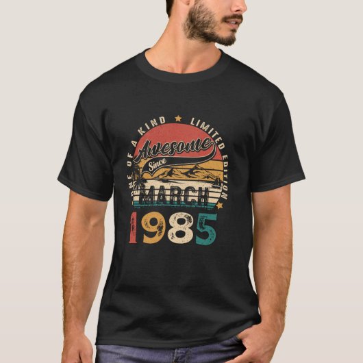 40 jaar oud Geweldige maart 1985  40e geboortejaar T-shirt (Voorkant)